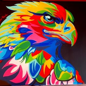 Beautiful hand painted eagle